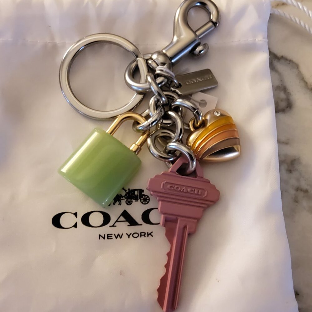 New with Tags Coach Lock and Key Bag Charm CP891